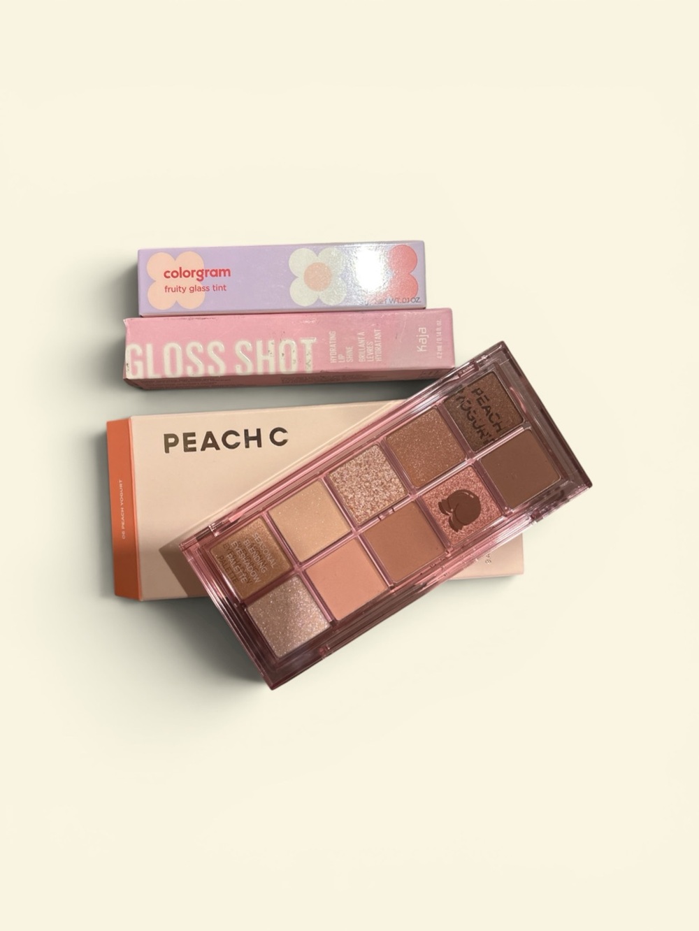 10-Color Eyeshadow Palette and Lippies- Neutral & Shimmer K-Beauty